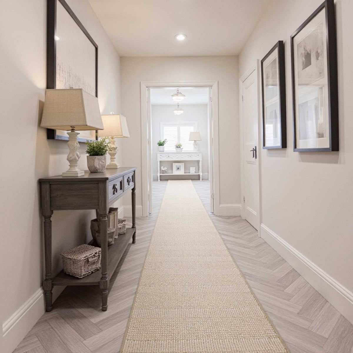 Shazia Stripe Bone Rug Runner