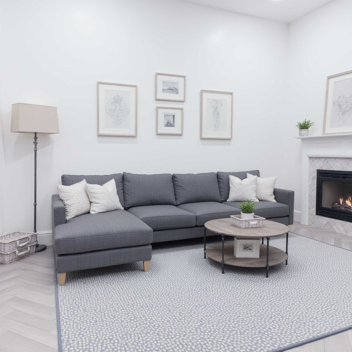 Maddox Cheetah Sky Custom Rug