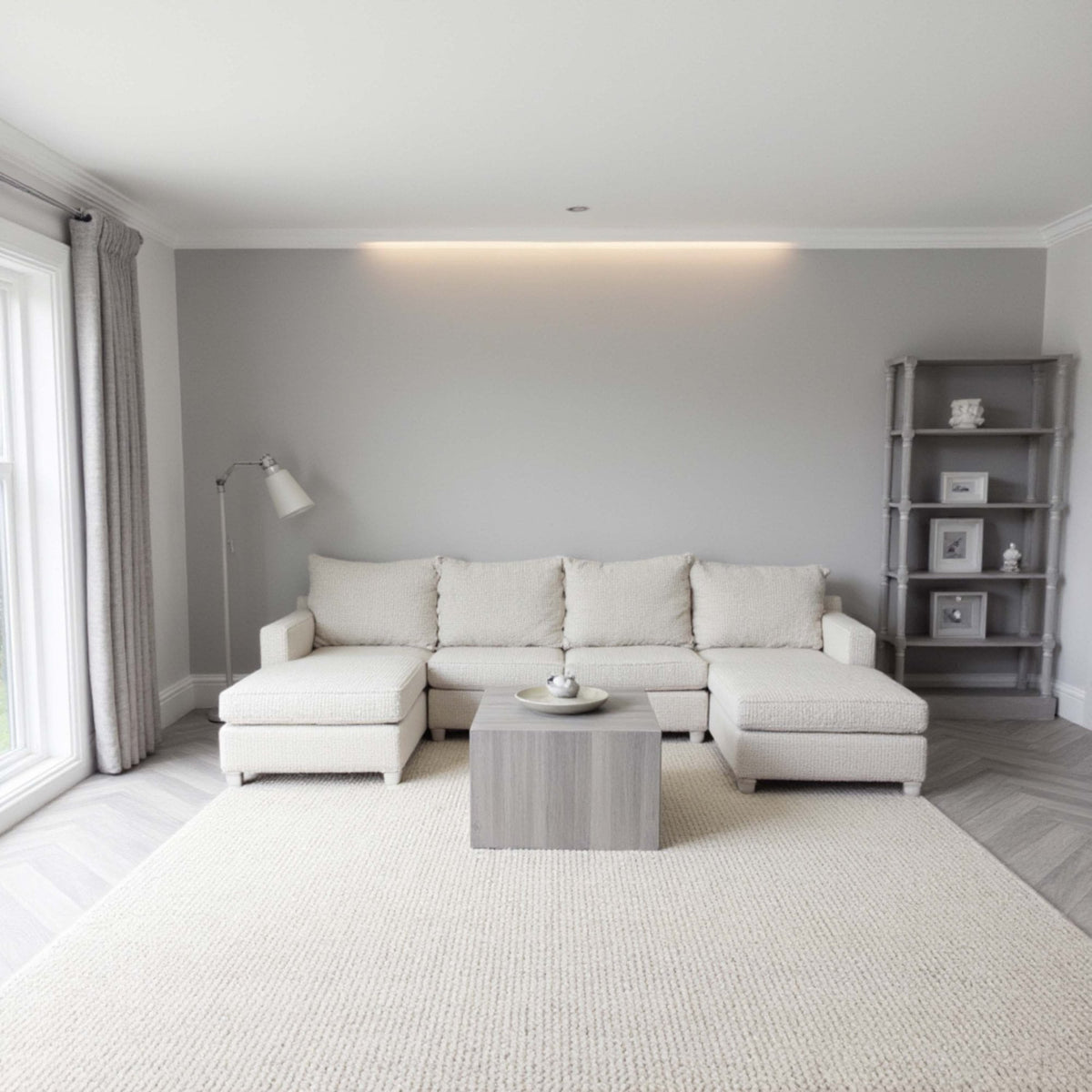 Esha Greige Custom Rug