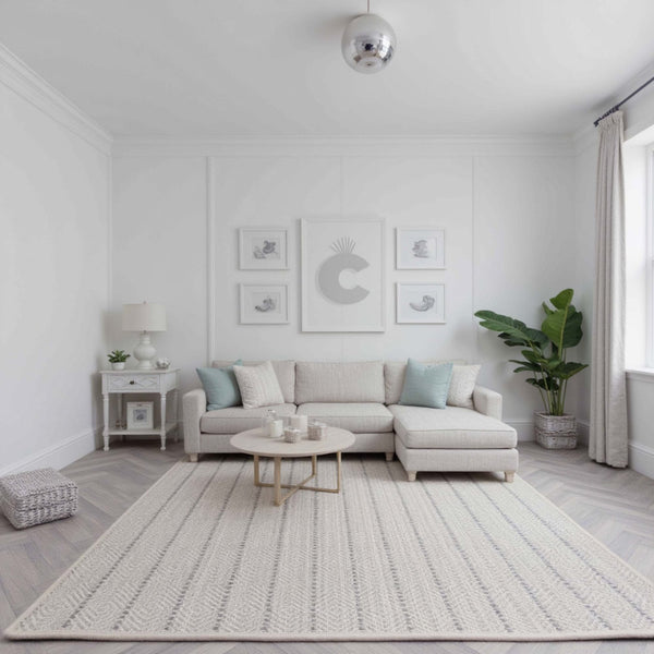 Kariba White Sand Custom Rug