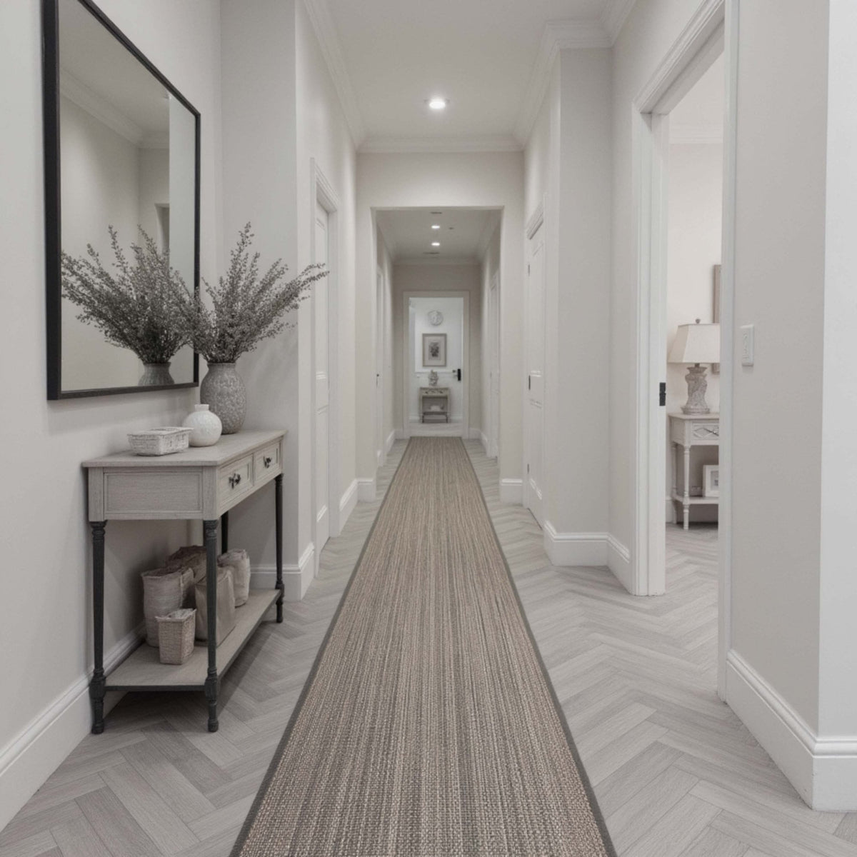 Cable Beach Taupe Rug Runner