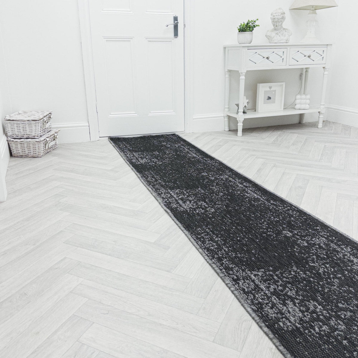 Tapestry Black Hall Runner