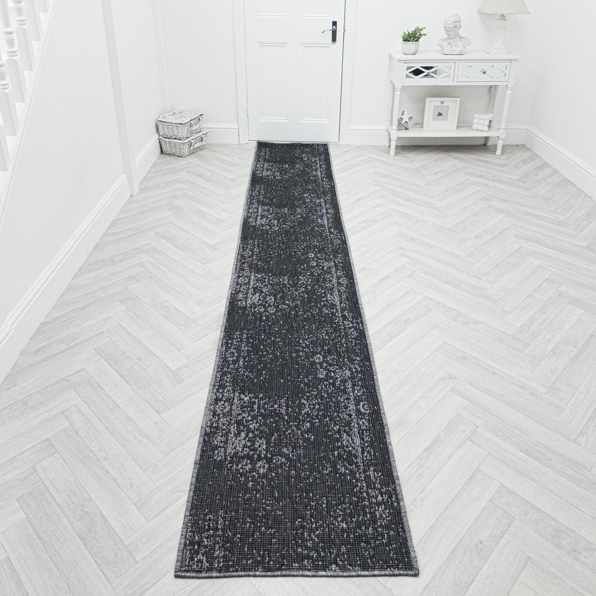 Tapestry Black Hall Runner