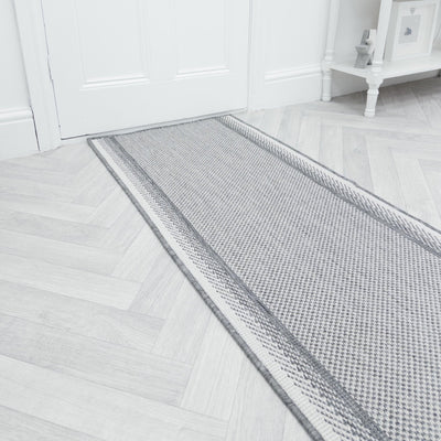 Geo Grey Hall Runner