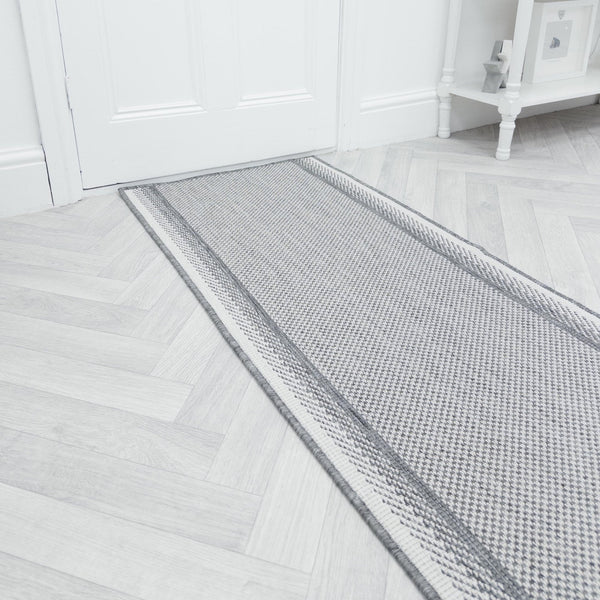Geo Grey Hall Runner