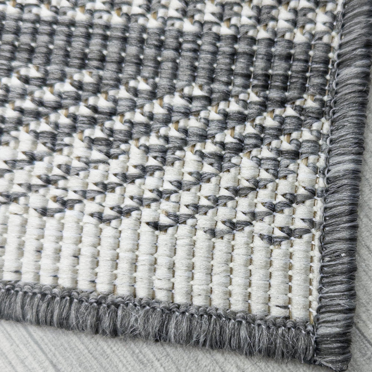 Geo Grey Hall Runner