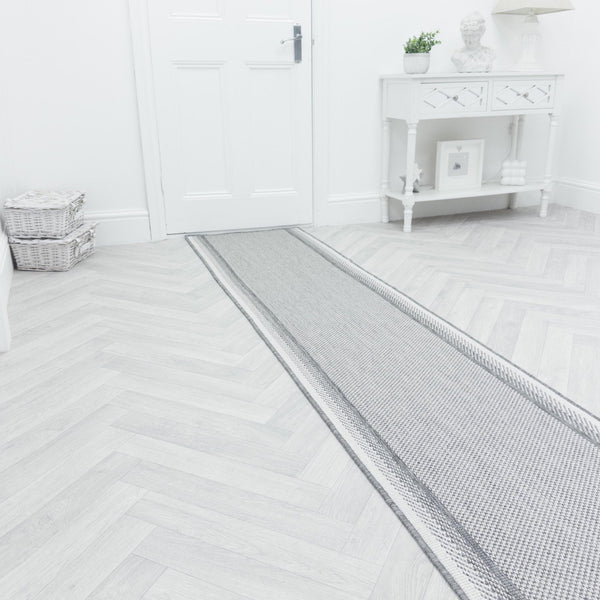 Geo Grey Hall Runner
