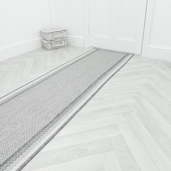 Geo Grey Hall Runner