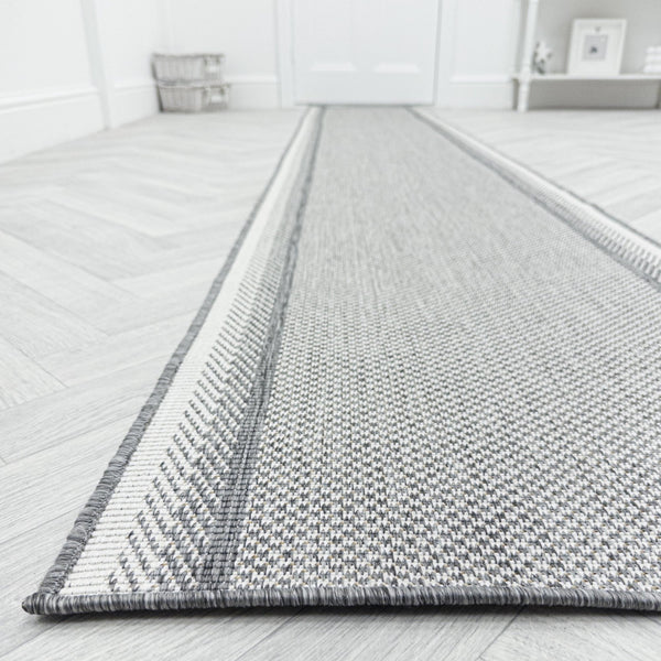 Geo Grey Hall Runner