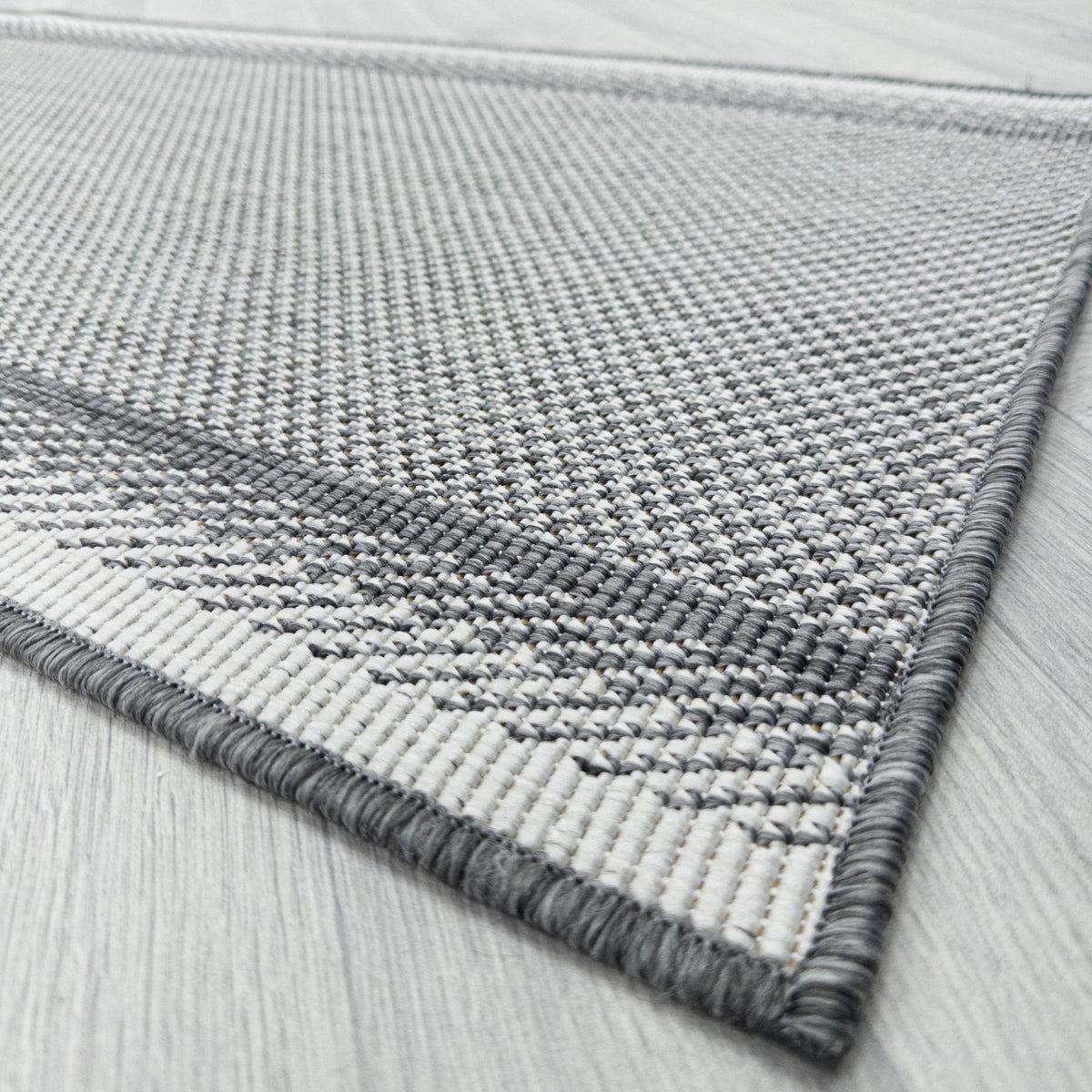 Geo Grey Hall Runner
