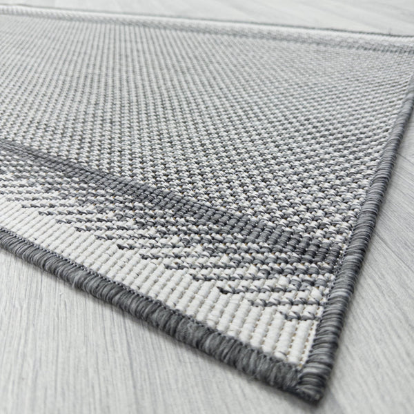 Geo Grey Hall Runner