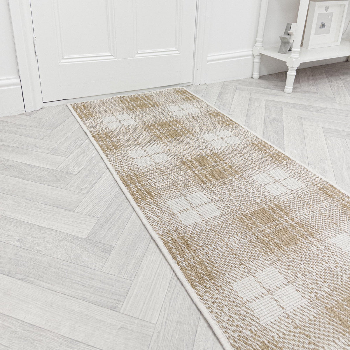 Plaid Brown Rug Runner
