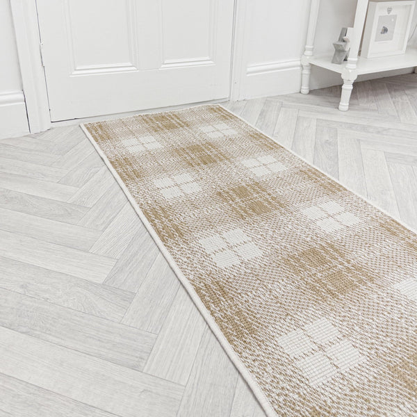 Plaid Brown Rug Runner