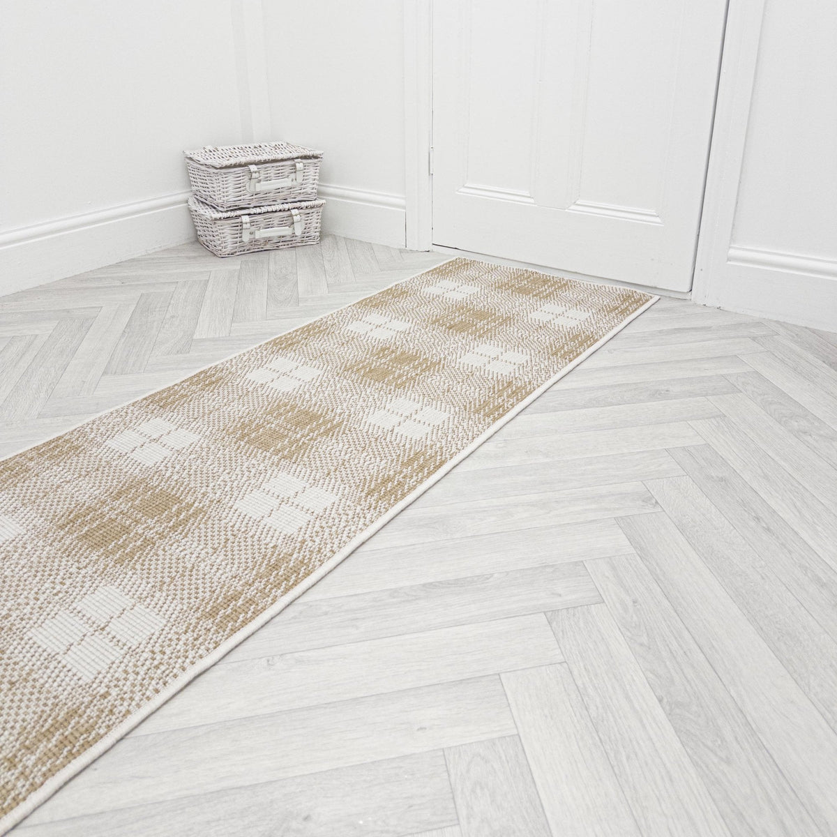 Plaid Brown Rug Runner