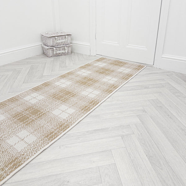 Plaid Brown Rug Runner
