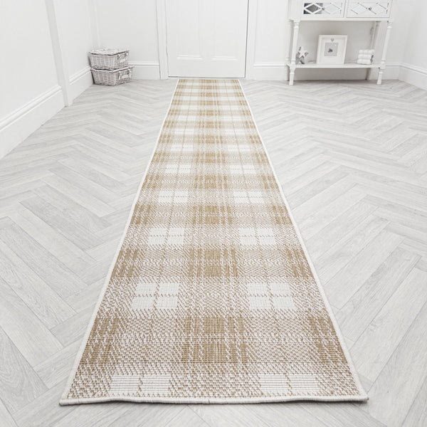 Plaid Brown Rug Runner