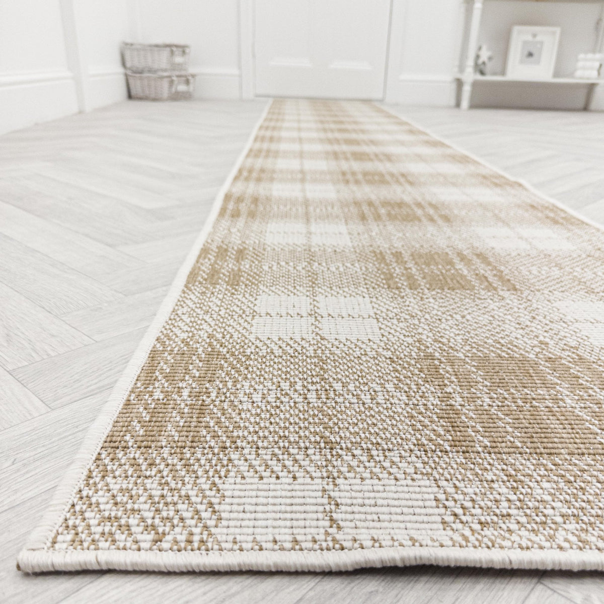Plaid Brown Rug Runner