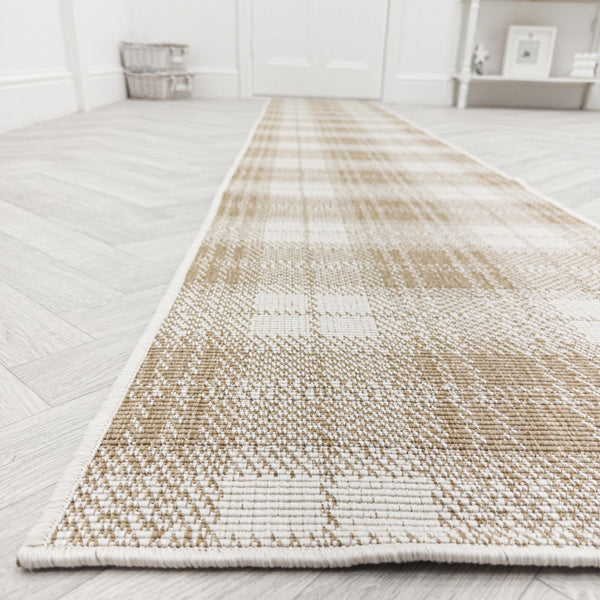 Plaid Brown Rug Runner