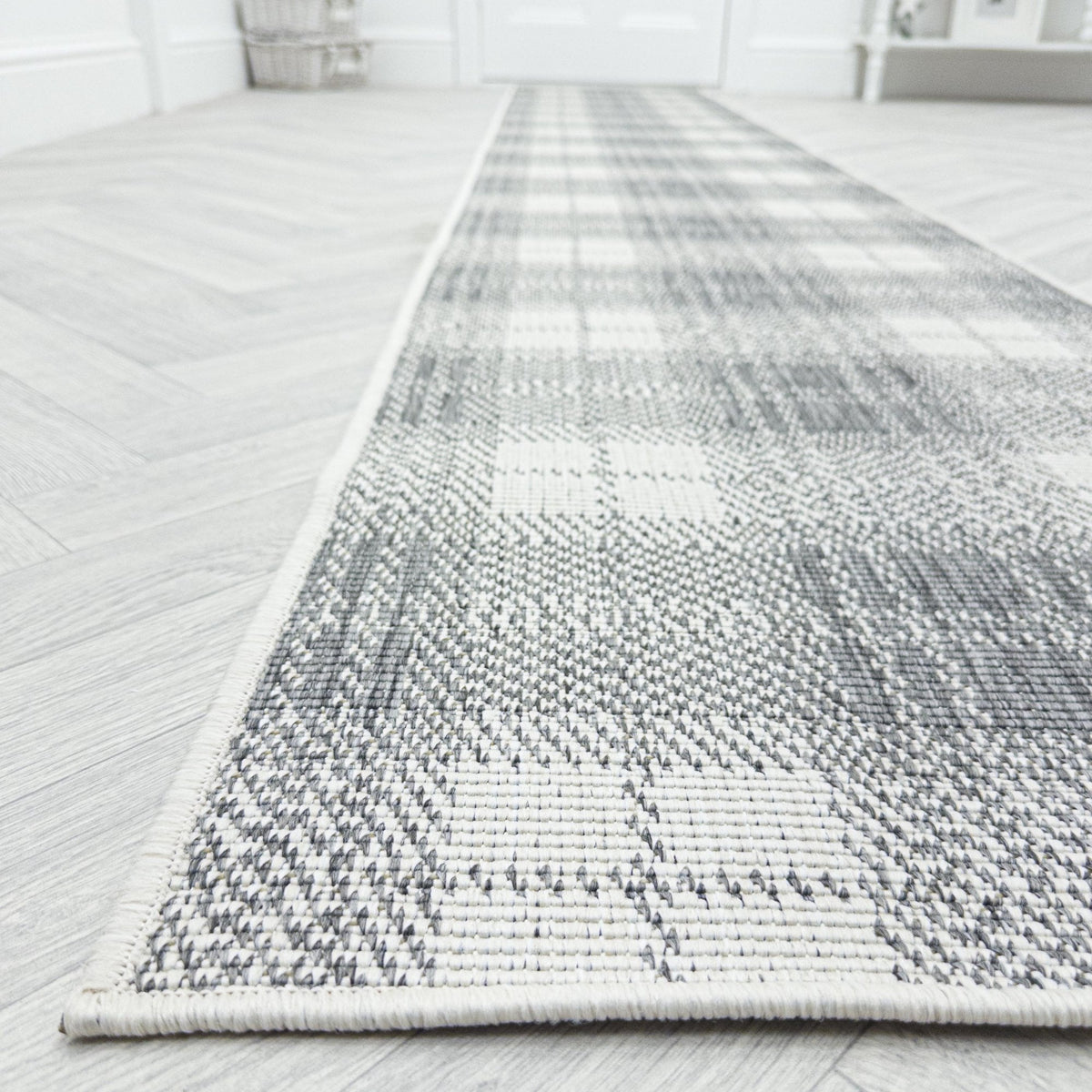 Plaid Grey Hall Runner