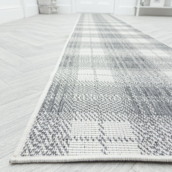 Plaid Grey Hall Runner