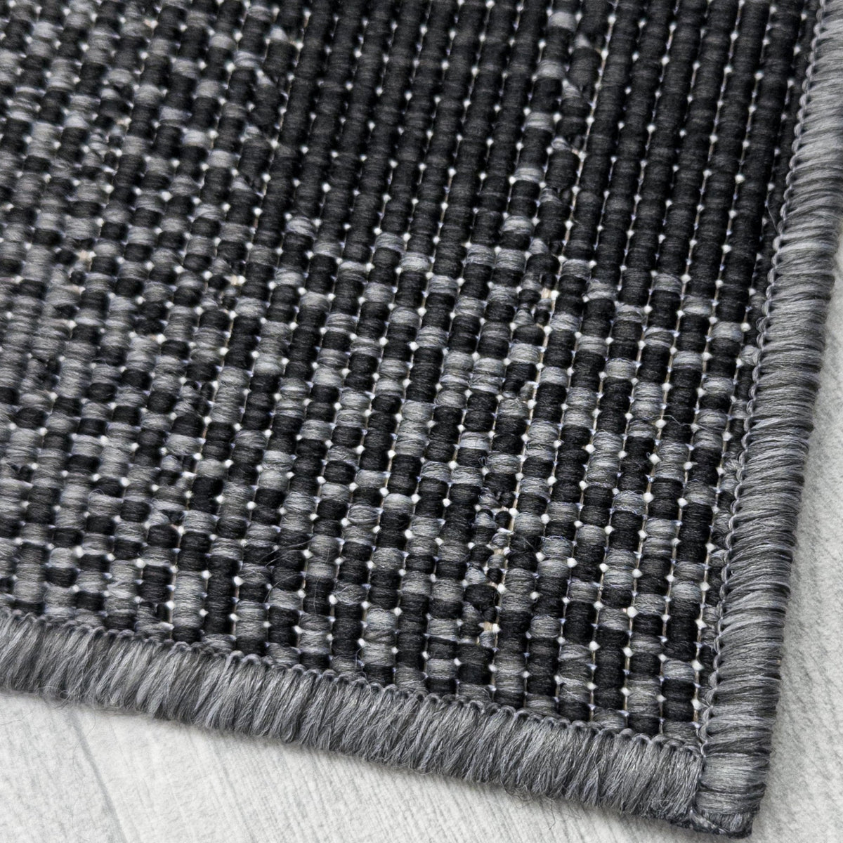 Plaid Black Hall Runner