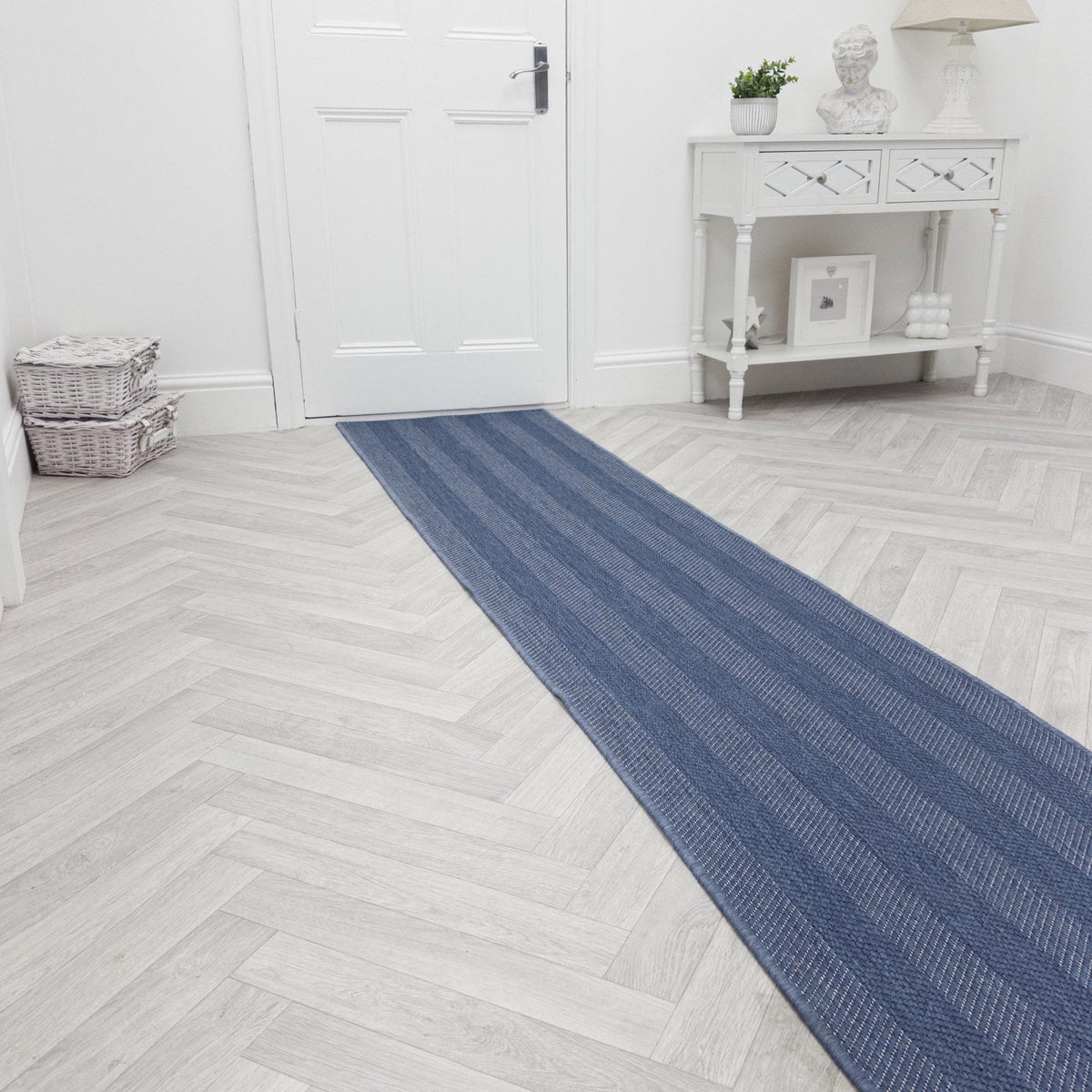 Stripes Blue Hall Runner