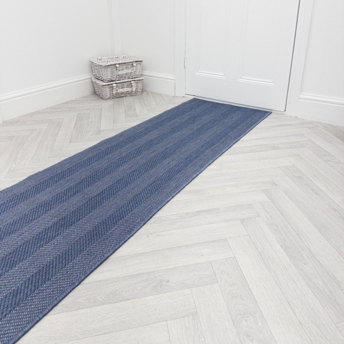 Stripes Blue Hall Runner