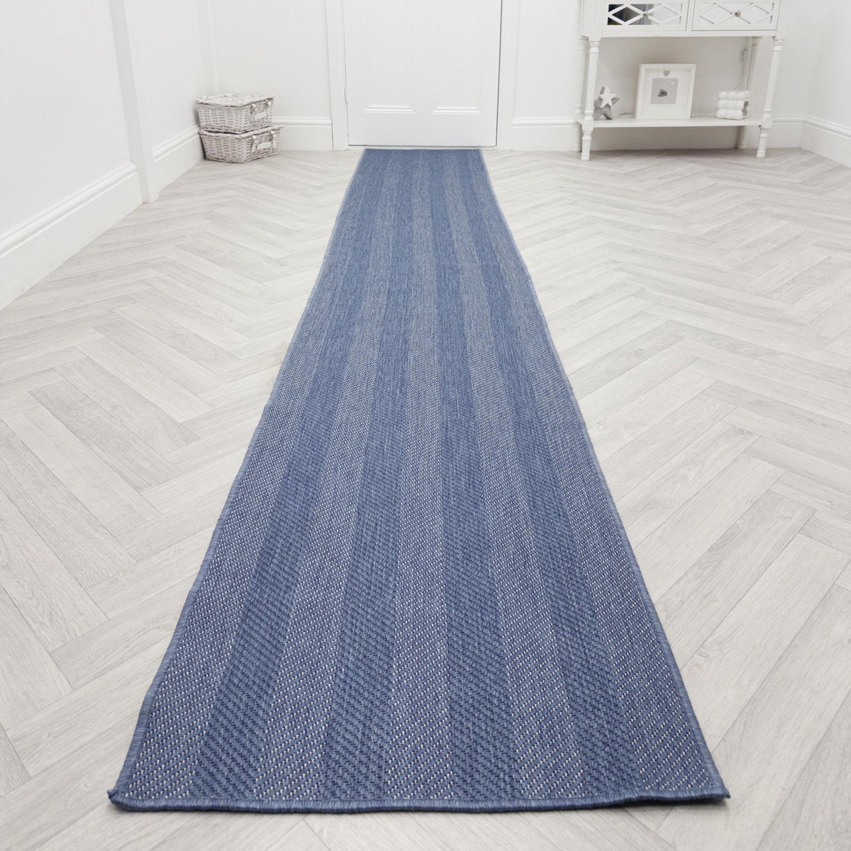 Stripes Blue Hall Runner