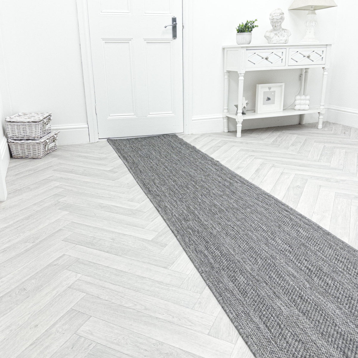 Stripes Grey Hall Runner