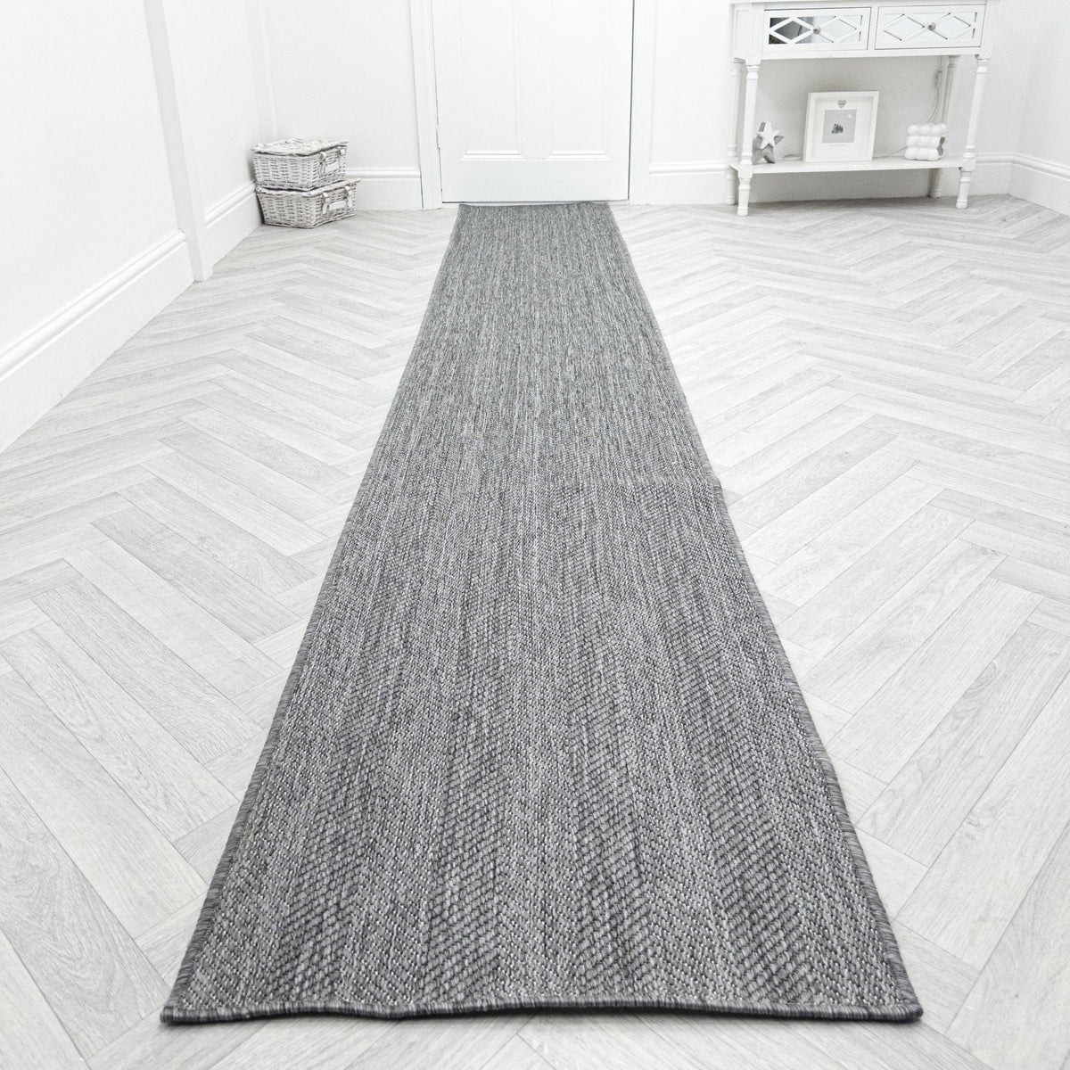 Stripes Grey Hall Runner