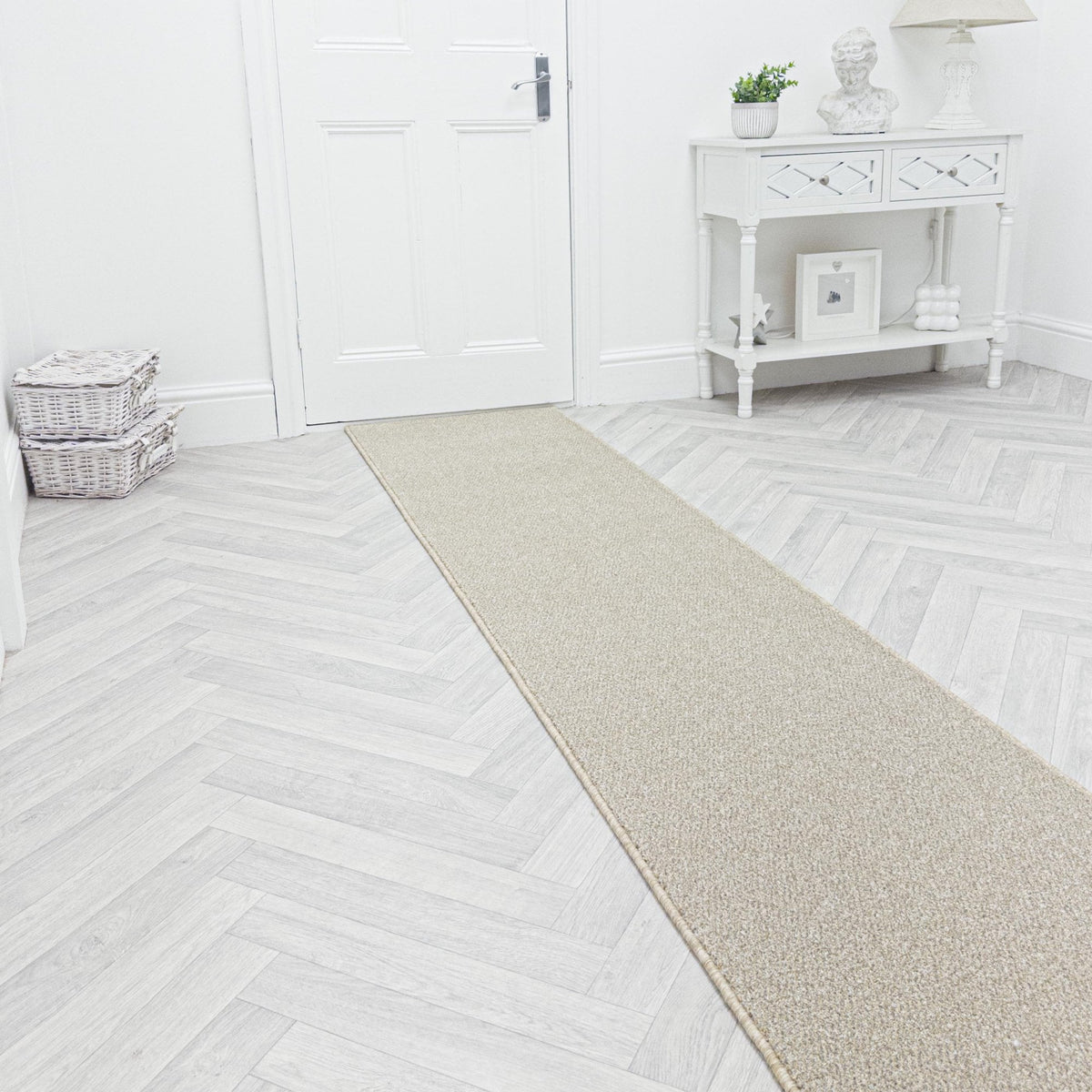 Tweed Cool Beige Hall Runner