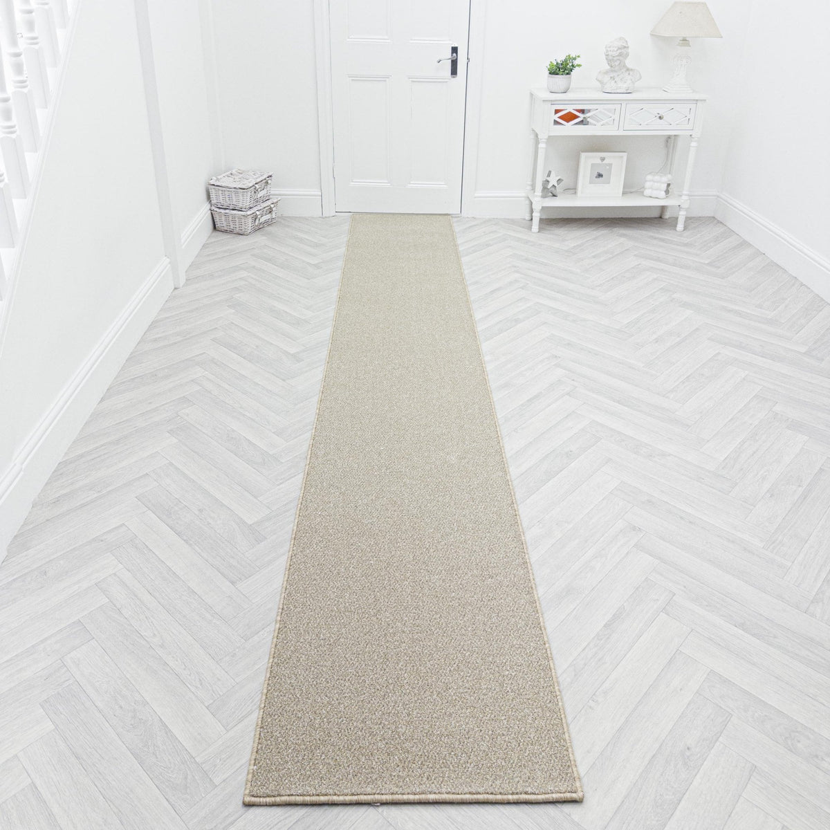 Tweed Cool Beige Hall Runner