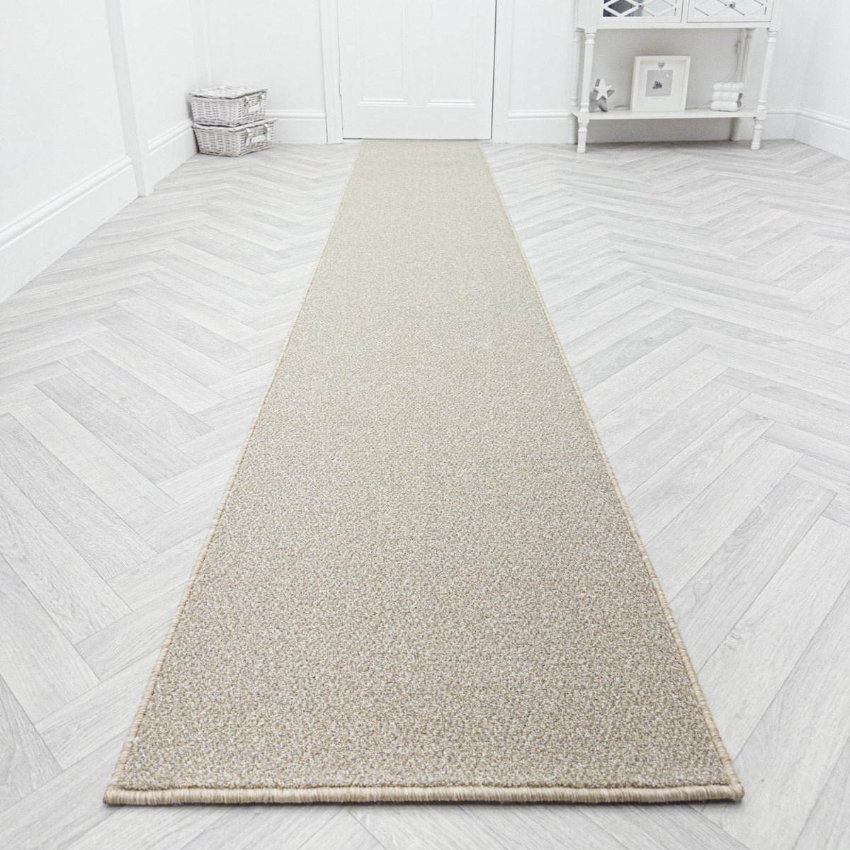 Tweed Cool Beige Hall Runner