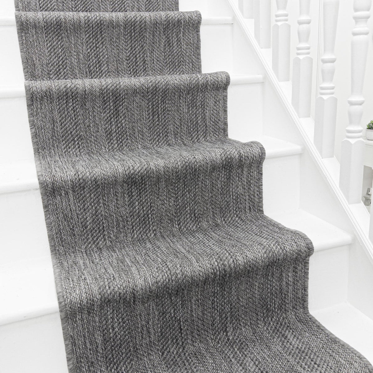 Stripes Grey Stair Runner