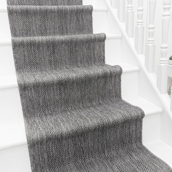 Stripes Grey Stair Runner