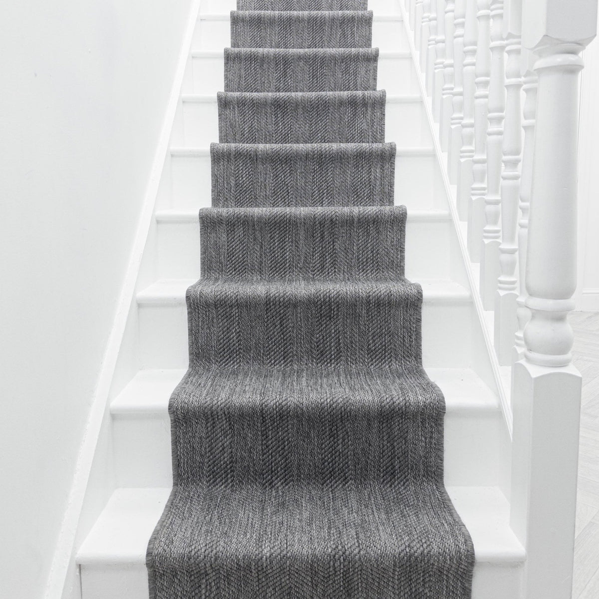 Stripes Grey Stair Runner