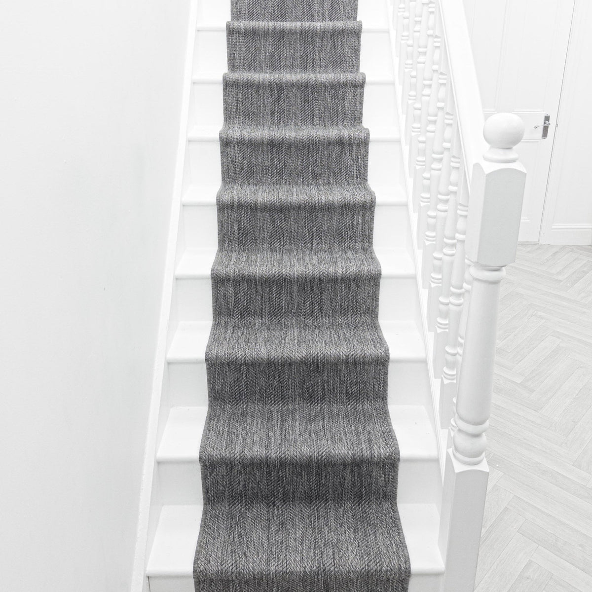 Stripes Grey Stair Runner