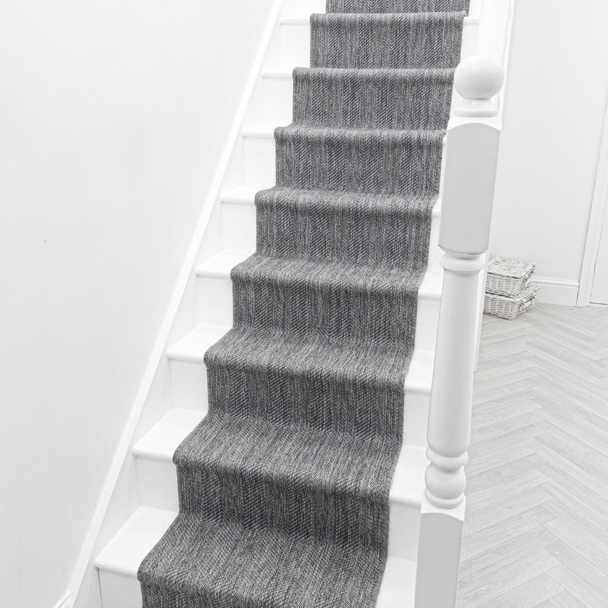 Stripes Grey Stair Runner