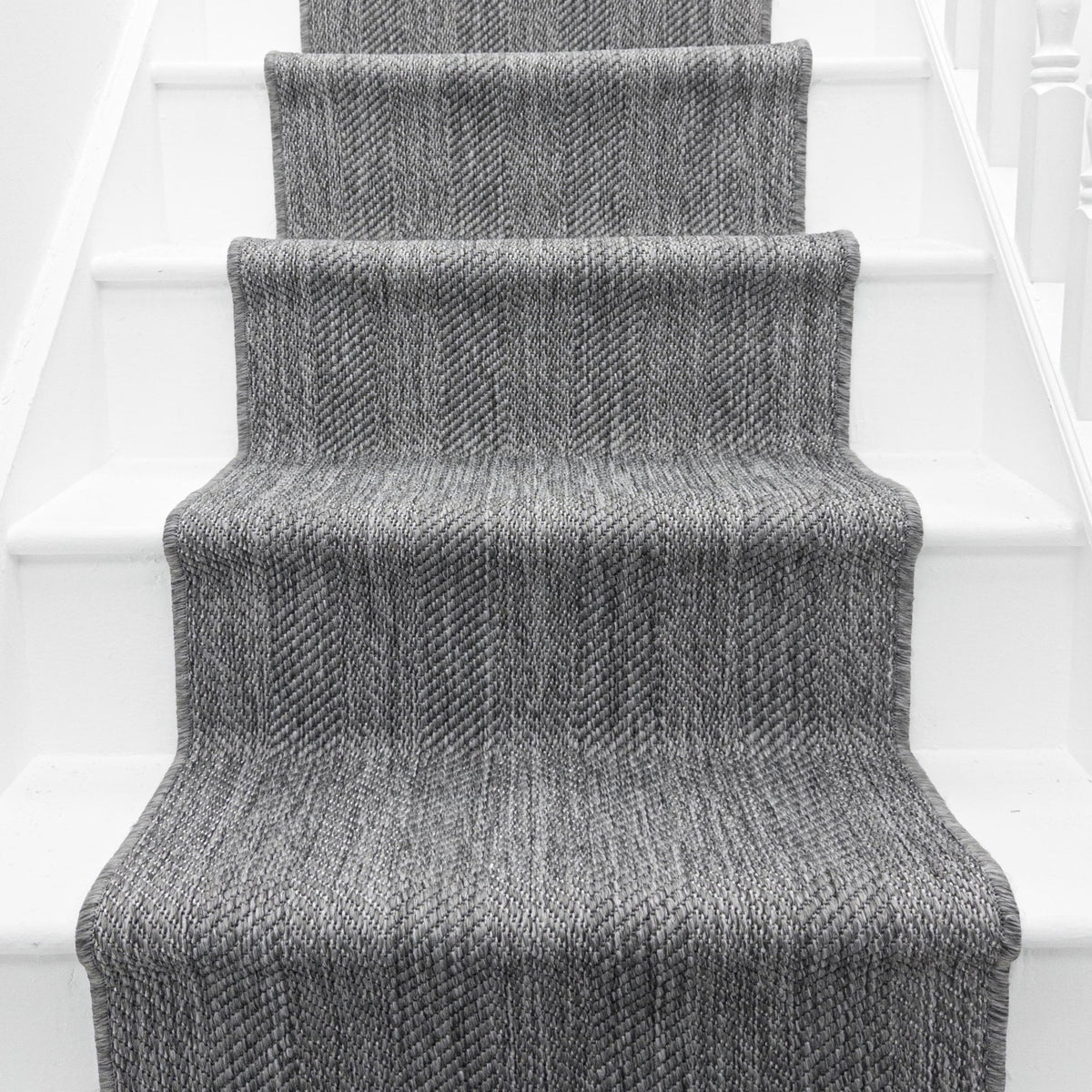Stripes Grey Stair Runner