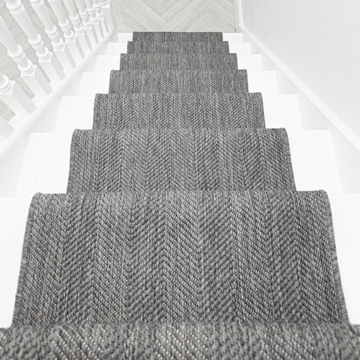 Stripes Grey Stair Runner