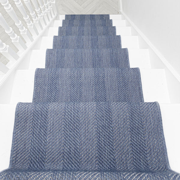 Stripes Bleu Tapis d’escalier