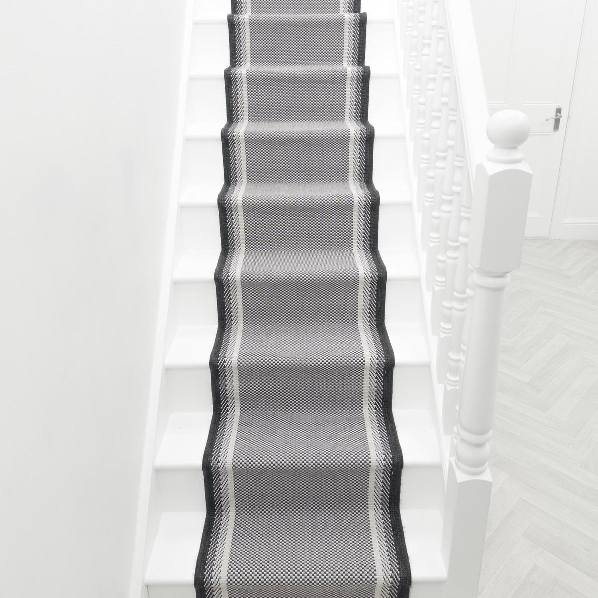 Geo Black Stair Runner