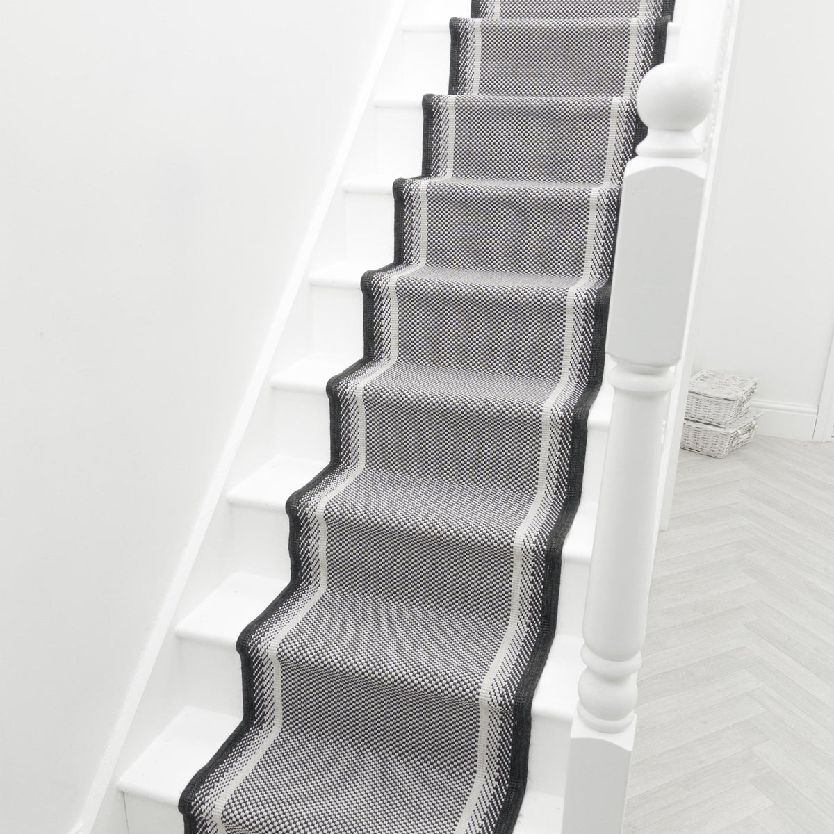 Geo Black Stair Runner