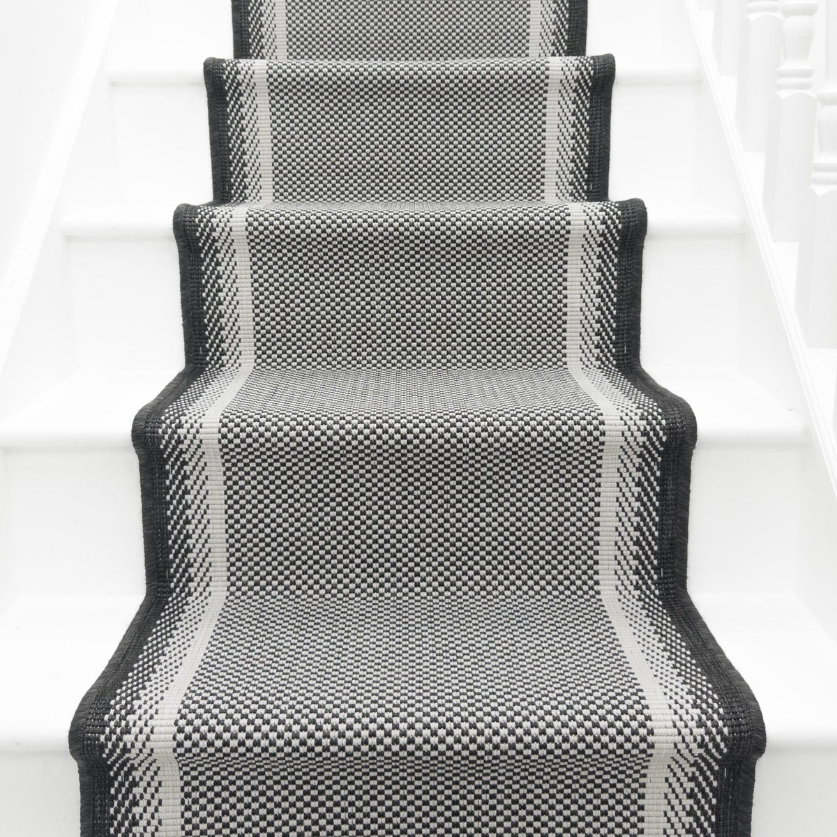 Geo Black Stair Runner