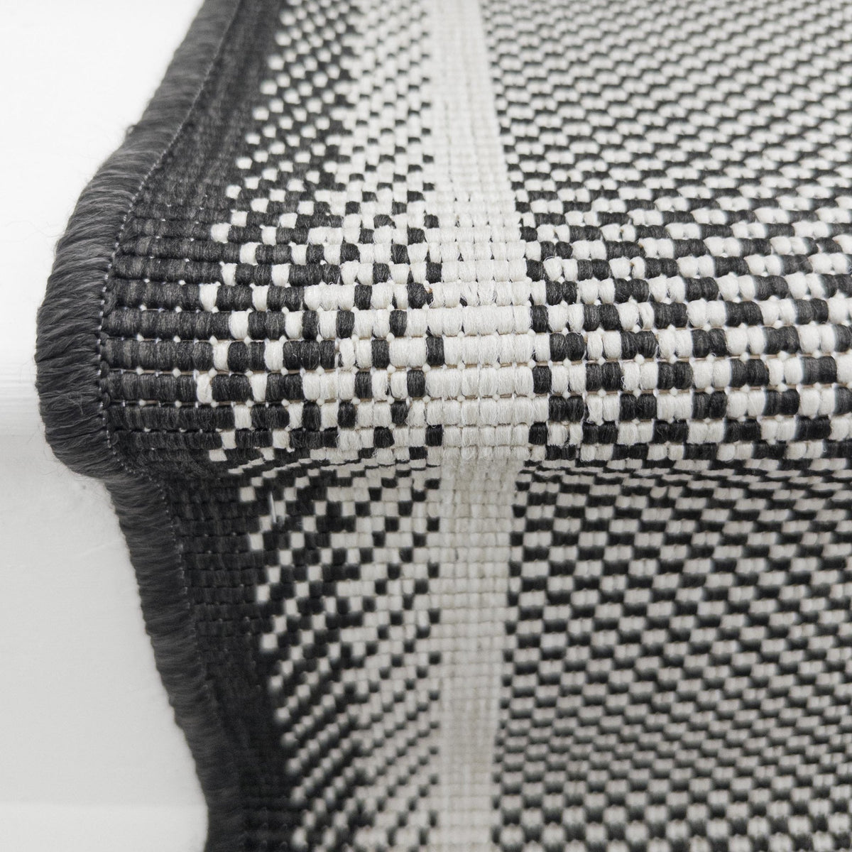 Geo Black Stair Runner