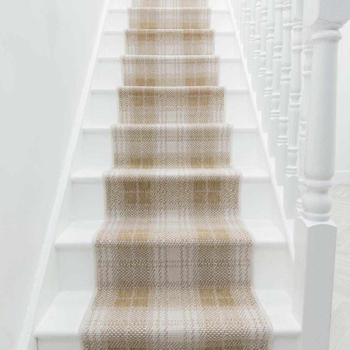 Plaid Brown Stair Runner