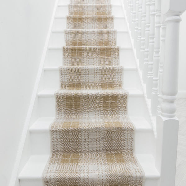 Plaid Brown Stair Runner