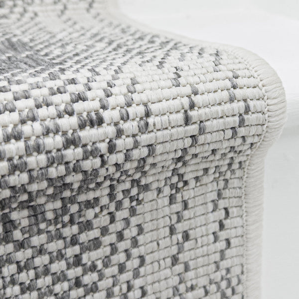 Plaid Gray Stair Runner