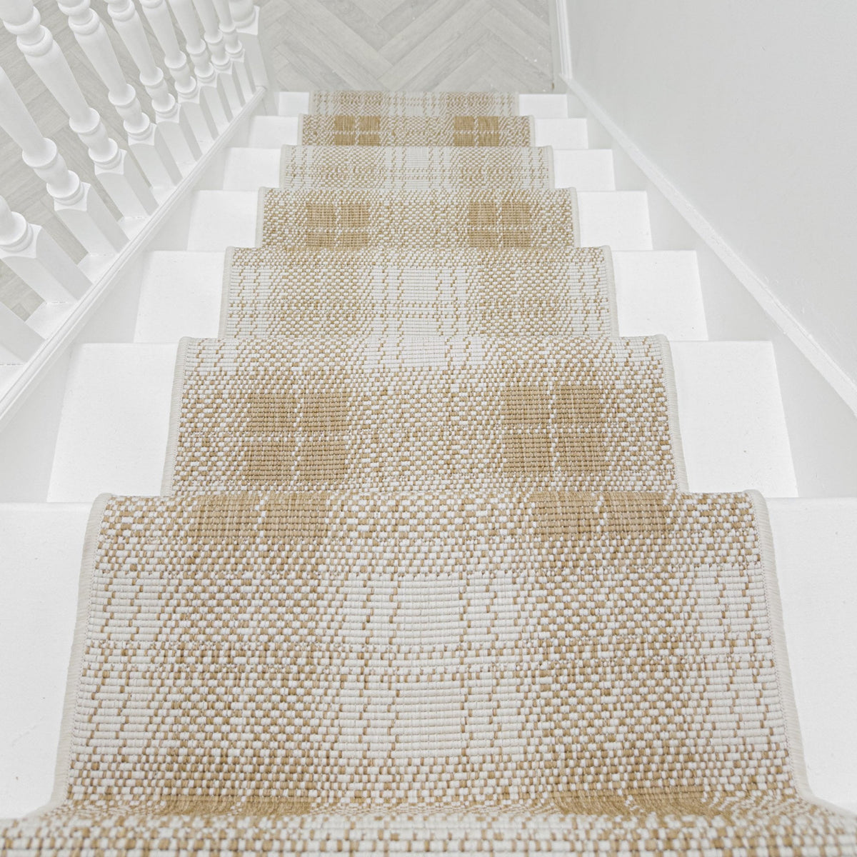 Plaid Brown Stair Runner