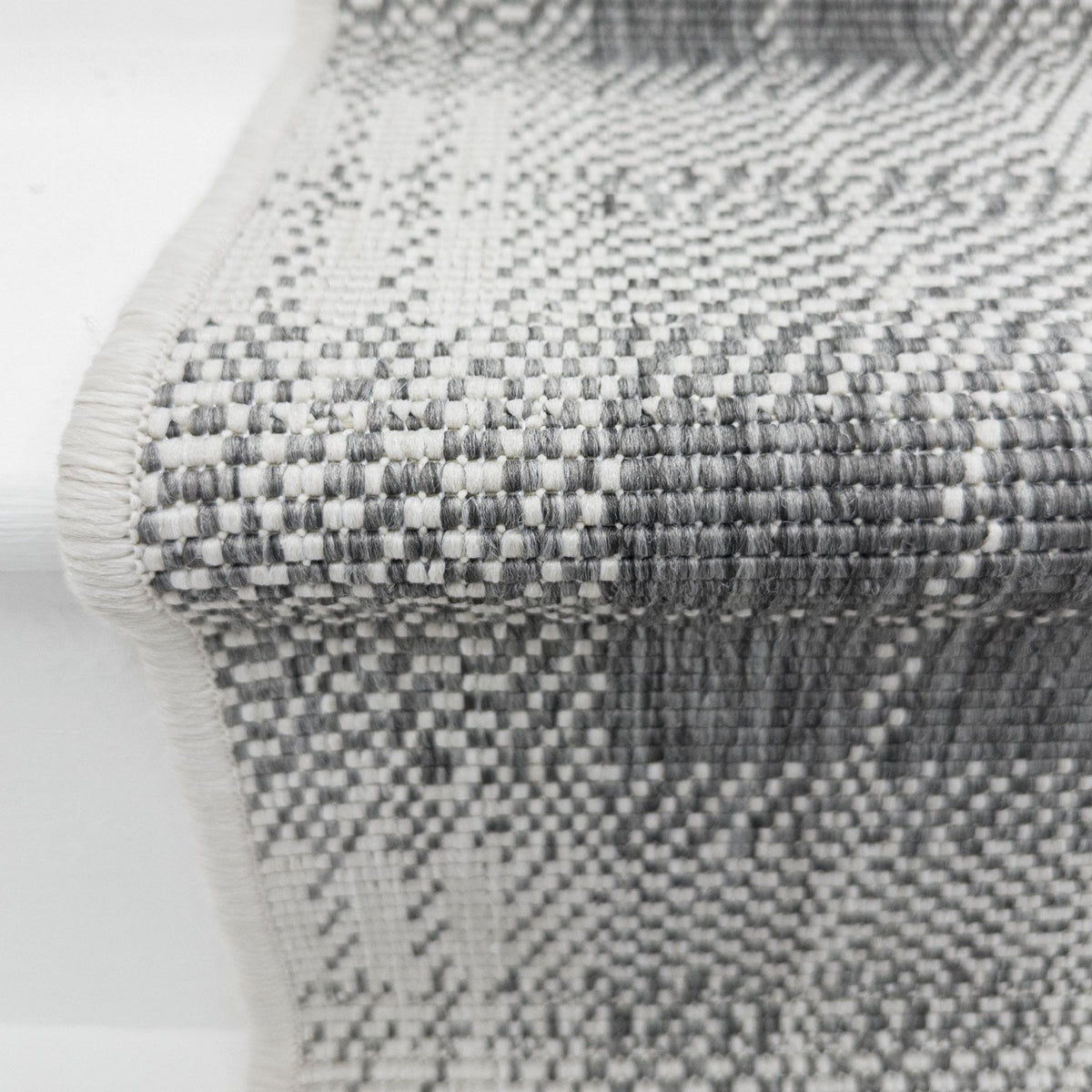 Plaid Gray Stair Runner